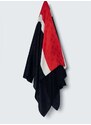 Šatka Tommy Hilfiger dámska,tmavomodrá farba,vzorovaná,AW0AW15797