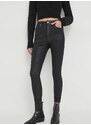 Rifle Calvin Klein Jeans dámske,čierna farba,J20J222135