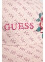Bavlnená šiltovka Guess DENISE ružová farba, vzorovaná, W4RZ05 WO080