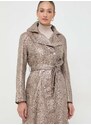 Kabát Guess MILA dámsky, béžová farba, prechodný, dvojradový, W4RL31 WFZU0
