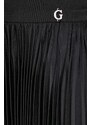 Sukňa Guess IRINA čierna farba, midi, áčkový strih, W4RD85 WFXF2