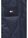 Bunda Tommy Hilfiger pánska, tmavomodrá farba, prechodná, MW0MW34953