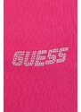 Bavlnené tepláky Guess ELEANORA fialová farba, jednofarebné, V4RB10 KC5O0