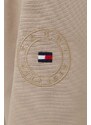 Kabát Tommy Hilfiger dámsky,béžová farba,prechodný,WW0WW41164