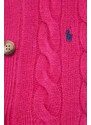 Vlnený kardigán Polo Ralph Lauren ružová farba,211910443
