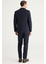 ALTINYILDIZ CLASSICS Men's Navy Blue Slim Fit Slim Fit Monocollar Suit.