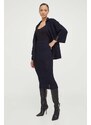 Bavlnená sukňa Armani Exchange tmavomodrá farba, midi, puzdrová, 3DYN1A YMZ1Z