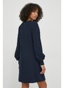 Šaty Tommy Hilfiger tmavomodrá farba,mini,rovný strih,WW0WW40558