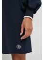 Šaty Tommy Hilfiger tmavomodrá farba,mini,rovný strih,WW0WW40558