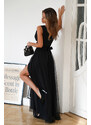 Bicotone Čierne dlhé šaty Camille