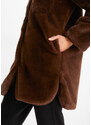 bonprix Kabát z umelej kožušiny, farba hnedá