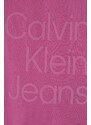 Detské bavlnené tričko Calvin Klein Jeans ružová farba