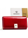 ROVICKY - dámska peňaženka - červený tanec lesku - klasika s praktickým šarmom a logo ako tajný výzor