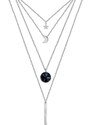 SWAROVSKI ELEMENTS Swarovski e. štvorradový náhrdelník Moonlight Lady, čierny sen6169