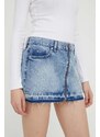 Rifľová sukňa Tommy Jeans mini, puzdrová, DW0DW17048