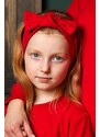 Dievčenská čelenka úpletová červená TUSS