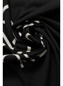 Bavlnená šatka Tommy Jeans čierna farba, vzorovaná, AW0AW16140
