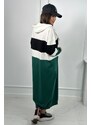 Fashionweek Maxi dlhé teplákové šaty s kapucňou K9574