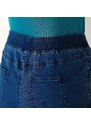 Pohodlné dlhé denimové nohavice s pružným pásom denim 050 Blancheporte