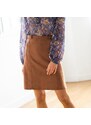Blancheporte Mierne rozšírená sukňa so semišovým vzhľadom karamelová 044