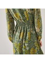Blancheporte Rozšírené šaty s potlačou pre nižšiu postavu khaki 036