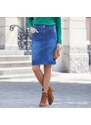 Blancheporte Krátka džínsová sukňa modrá 036