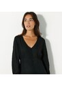 Blancheporte Jednofarebné šaty s 3/4 rukávmi čierna 040
