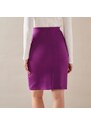 Blancheporte Jednofarebná úpletová sukňa slivková 036