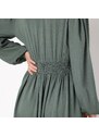 Blancheporte Rozšírené saténové šaty khaki 036