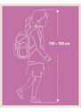 Ružová zipsová školská aktovka pre dievčatá Sanelma