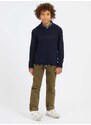 Detský sveter s prímesou vlny Guess tmavomodrá farba, tenký