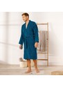 Jednofarebný župan z buklé froté zn. Colombine s kimono golierom pávie modrá 036 Blancheporte