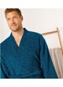 Jednofarebný župan z buklé froté zn. Colombine s kimono golierom pávie modrá 036 Blancheporte