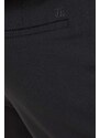 Vlnené nohavice The Kooples čierna farba, priliehavé, HPAN28045K