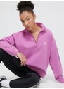 Mikina adidas Originals dámska, ružová farba, jednofarebná, IR5941