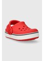 Detské šľapky Crocs CROCBAND CLEAN CLOG červená farba