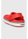 Detské šľapky Crocs CROCBAND CLEAN CLOG červená farba
