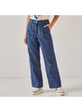 Denimové široké nohavice pre nižšiu postavu modrá 036 Blancheporte
