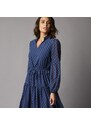 Blancheporte Dlhé šaty s výšivkou modrosivá/čierna 044