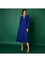 Blancheporte Polodlhé jednofarebné šaty tmavo modrá 038
