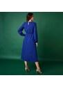 Blancheporte Polodlhé jednofarebné šaty tmavo modrá 038