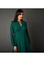 Blancheporte Polodlhé jednofarebné šaty zelená 038