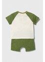Detská bavlnená súprava Emporio Armani zelená farba
