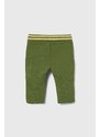 Detské bavlnené nohavičky Emporio Armani zelená farba, vzorované