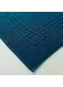 Blancheporte Kúpeľňová froté predložka s gréckym vzorom pávie modrá 061