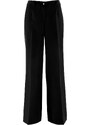 bonprix Strečové nohavice s pohodlným pásom, Flared, farba čierna