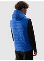 4F Pánska zatepľovacia vesta so syntetickou recyklovanou výplňou - kobaltová modrá