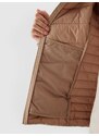 4F Dámska zatepľovacia bunda s recyklovanou výplňou - béžová