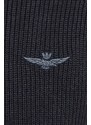 Bavlnený kardigán Aeronautica Militare šedá farba