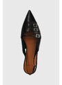 Kožené balerínky Vagabond Shoemakers HERMINE čierna farba, s otvorenou pätou, 5533.101.20